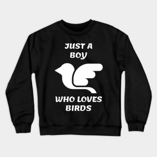 Just A Boy Who Loves Birds Crewneck Sweatshirt